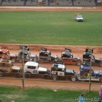 Mini Stocks race at Baypark Speedway