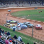 Saloon Car pile up at Baypark Speedway