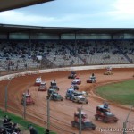 Mini Stocks race at Baypark Speedway