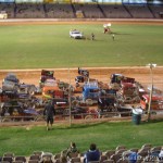 Stocks line up at Baypark Speedway