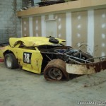 Crashed Super Saloon 94M Baypark Speedway